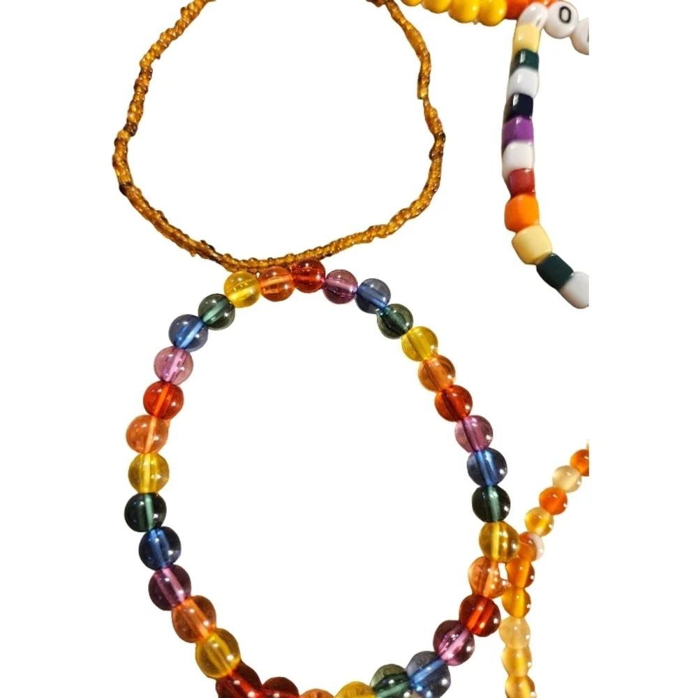 Lot 8 Pieces Bracelets Beaded Assorted